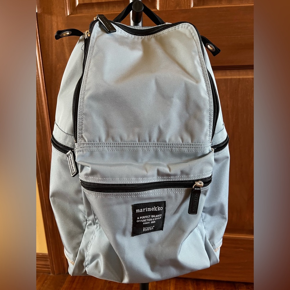 Marimekko Backpack Buddy Light Blue Black Trim - Picture 14 of 15
